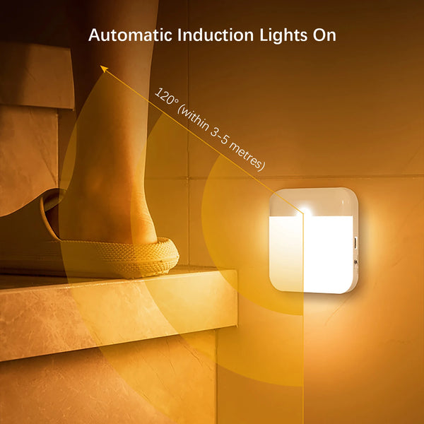 LED luce notturna wireless - lampada ricaricabile con sensore di movimento