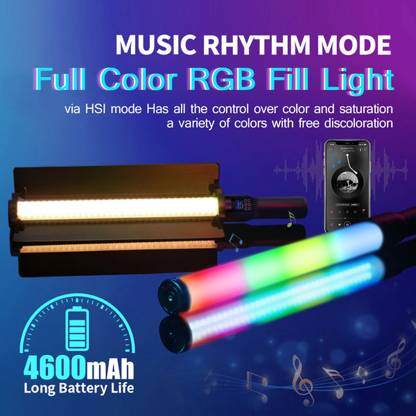 LED lichtstaaf - RGB fotografie, handheld speedlight