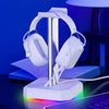 RGB gaming headset stand - aluminum, desktop-friendly