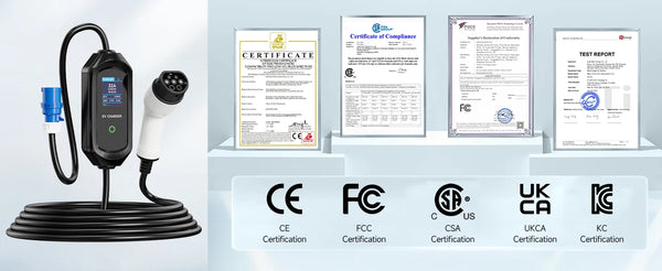 AFEEV 7 kW Smart Portable EV Charger – 32 A Adjustable, Type 2/Type 1/GBT, IP65