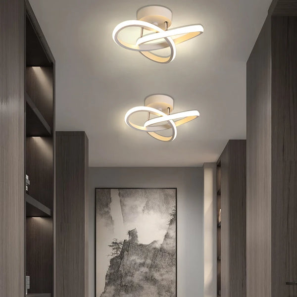 Plafonnier LED – design moderne en métal pour couloir