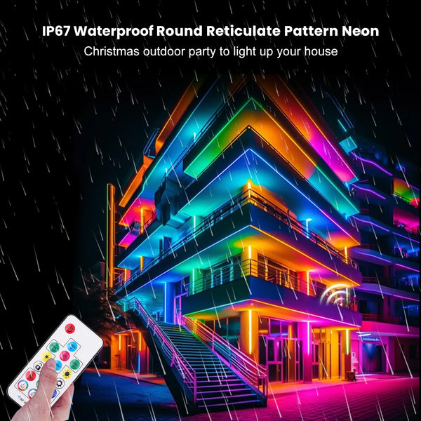 LED strip light RGB, neon a 360 gradi, impermeabile IP67