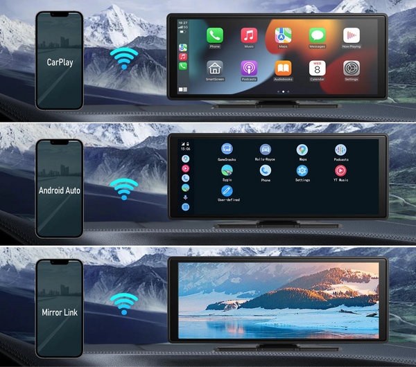 AutoSync – Universal portable wireless CarPlay & Android auto touchscreen
