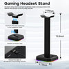 RGB gaming headset stand - aluminum, desktop-friendly