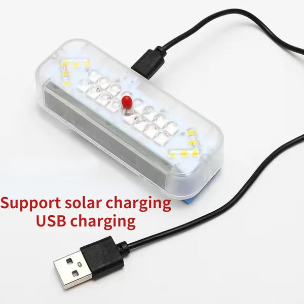 Solar LED car collision warning light, vibration sensor