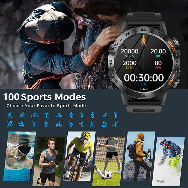 LEDmePLAY OceanTrip - Smartwatch men's fitness tracker - waterproof, Bluetooth enabled