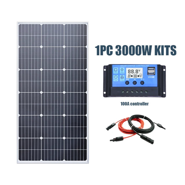 3000 W Pannello solare monocristallino ad alta efficienza – Power bank resistente e impermeabile