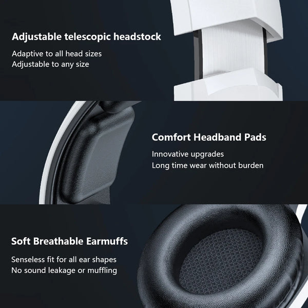 Wireless gaming headset RGB light for PS4 PC laptop