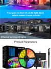RGB solar LED strip lights - impermeabili, ricaricabili