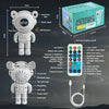 LED kids projector night light: astronaut galaxy design