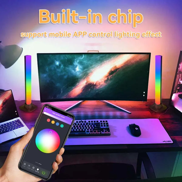 RGB LED gaming light with app control and dimming