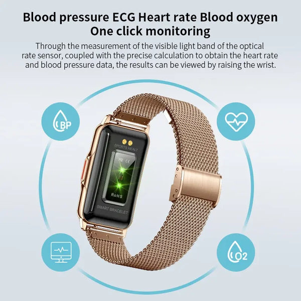 Smartwatch for women - LIGE, full touch, waterproof, fitness tracker