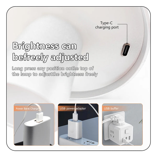 LED touch lamp - Lampe tactile à 3 couleurs ambiantes pour bureau/table de nuit