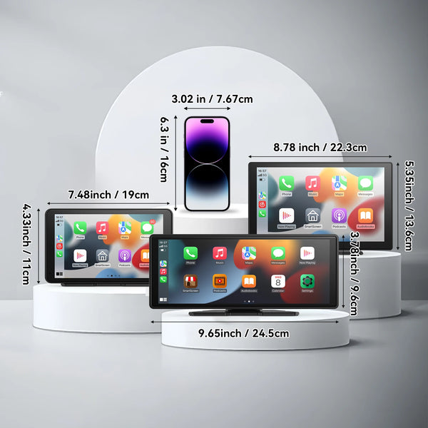 AutoSync – Universal portable wireless CarPlay & Android auto touchscreen