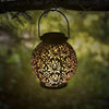 Solar LED garden lights: waterproof, metal lanterns