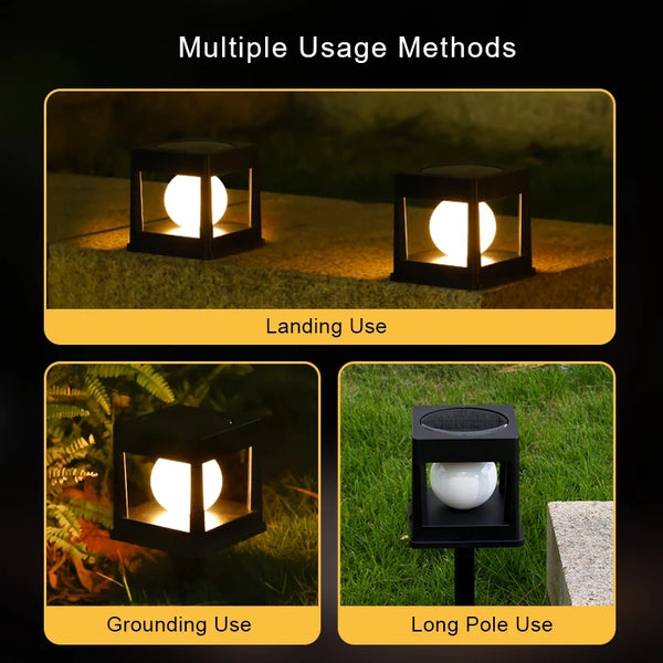 Solar LED lawn light: impermeabile, illuminazione esterna versatile