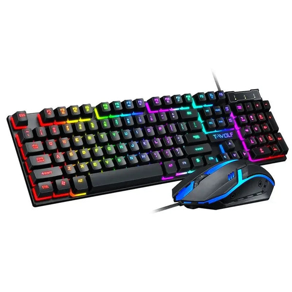 Combo de teclado y ratón para juegos RGB con diseño ergonómico