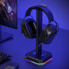 RGB gaming headset stand - aluminum, desktop-friendly