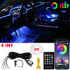 RGB Fiber-optic car interior ambient lighting kit – App & sound-sync control