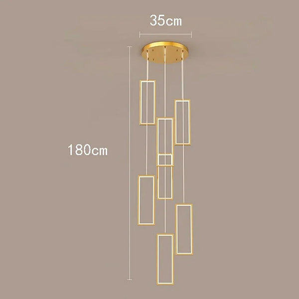 Nordic stair chandelier - LED pendant lights for home decor