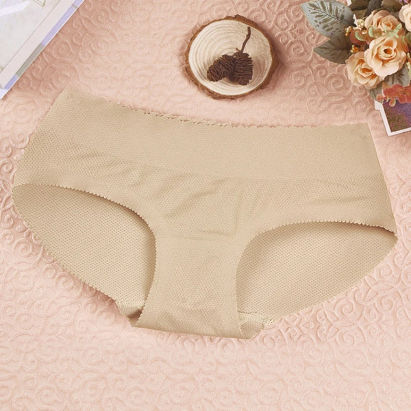 Seamless push-up butt lifter panties – Lace-trimmed shaping underwear