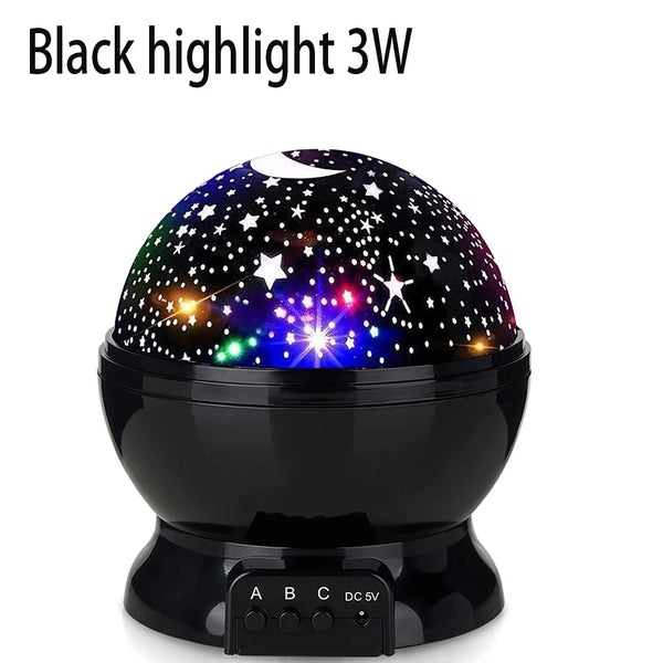 Nebula star projector for kids - 360 rotation, 12 colors