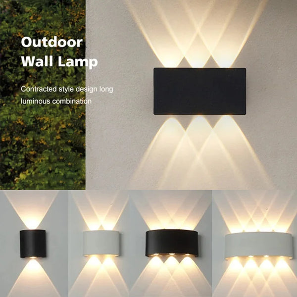 LED wall light - modern indoor/outdoor, up/down, 2W-10W