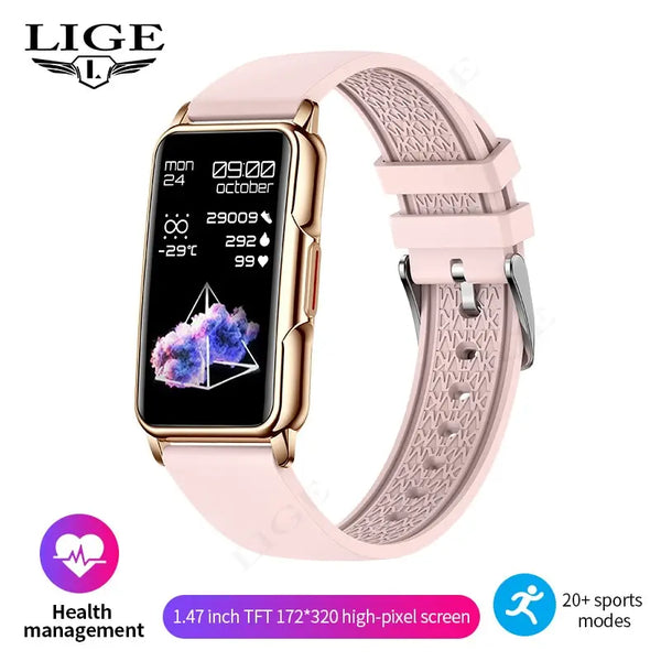 Smartwatch for women - LIGE, full touch, waterproof, fitness tracker