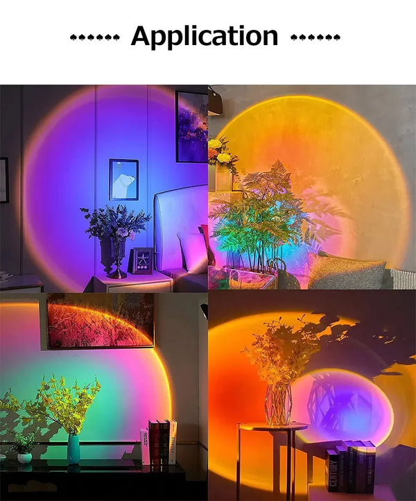 Sunset projector lamp - USB LED for bedroom decor
