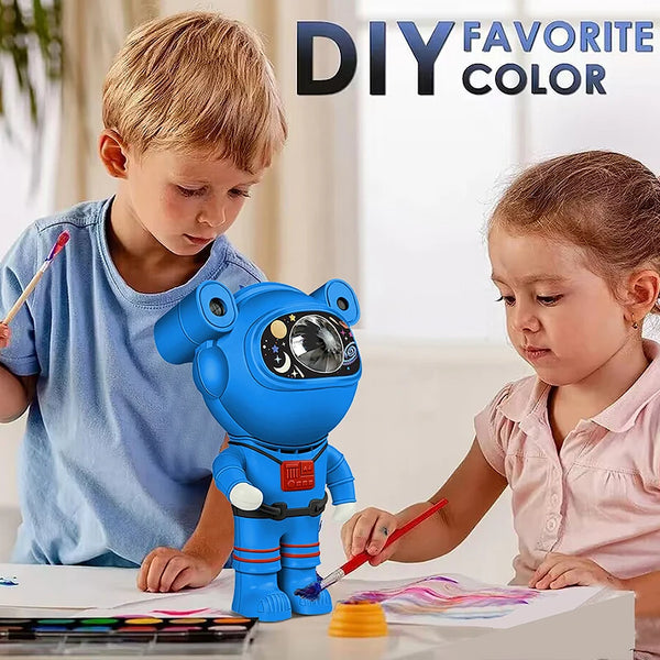 LED kids projector night light: astronaut galaxy design
