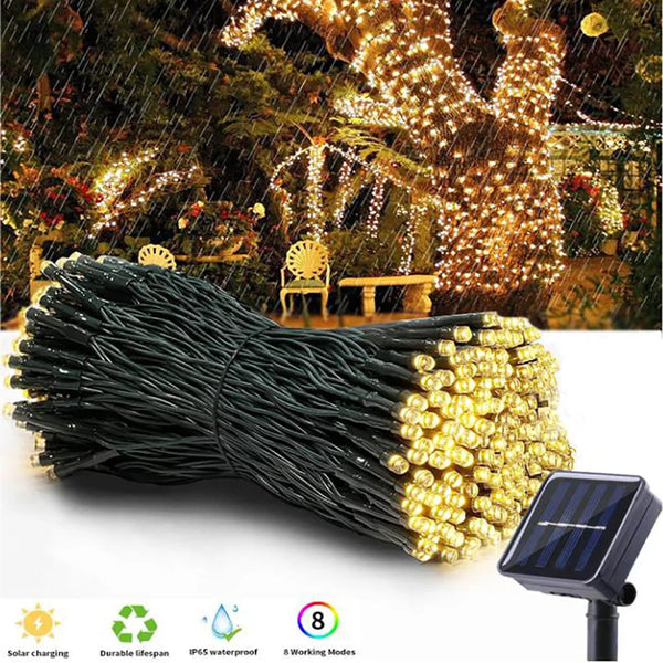 Solar fairy lights: waterproof, 8 modes, outdoor use
