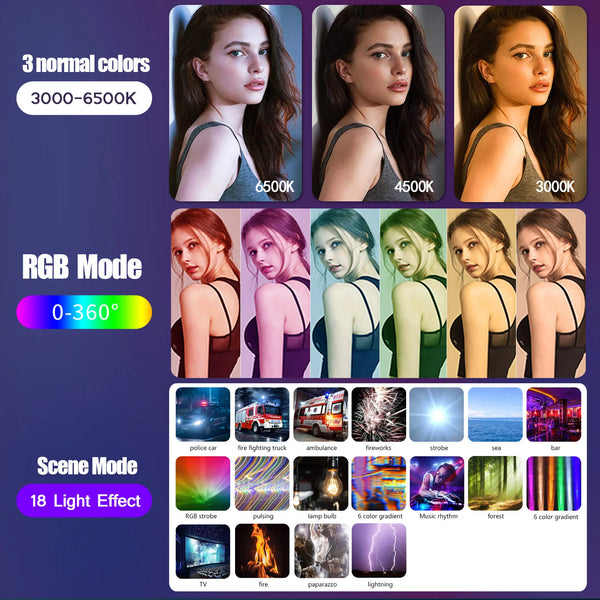 LED lichtstaaf - RGB fotografie, handheld speedlight