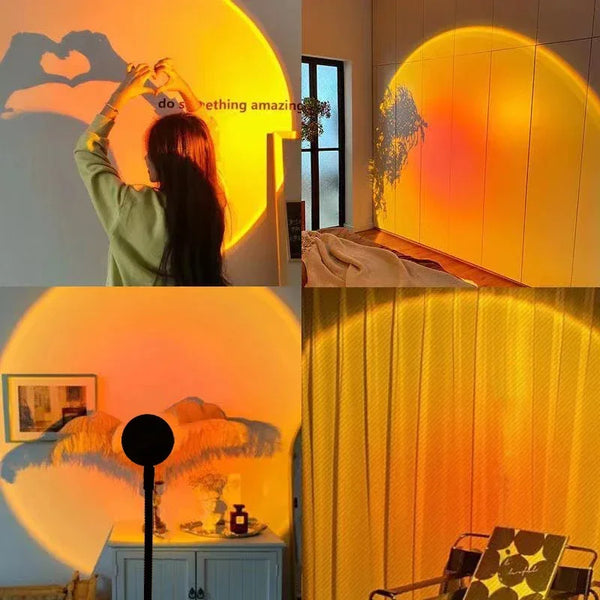 Sunset projector lamp - USB LED for bedroom decor
