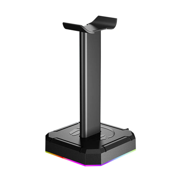 RGB gaming headset stand - aluminum, desktop-friendly