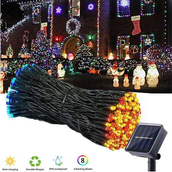 Solar fairy lights: waterproof, 8 modes, outdoor use