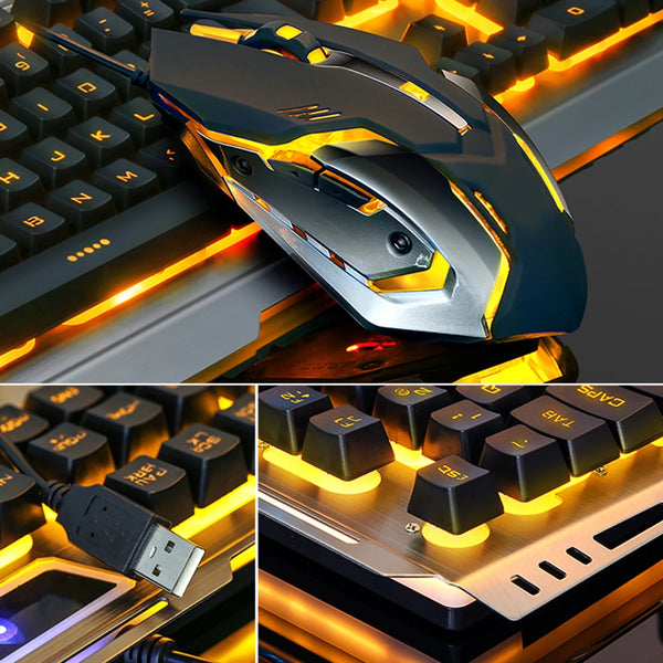 RGB gaming keyboard and mouse kit, wired/wireless, backlit