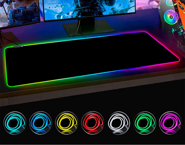 Tapis de souris gaming RGB - grand, éclairé par LED pour les joueurs