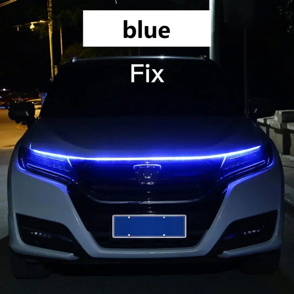 LED car daytime running lights, 12V ambient hood decor