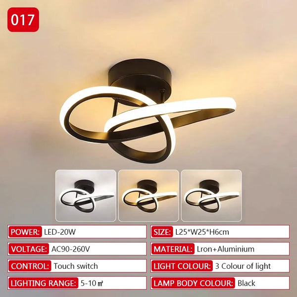 LED ceiling light 20W - Modern metal for versatile lighting