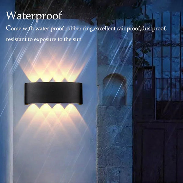 LED wall light - modern indoor/outdoor, up/down, 2W-10W
