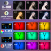 RGB LED video light - rechargeable, adjustable color temperature