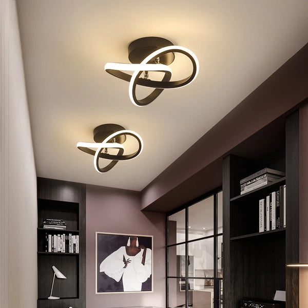 Plafonnier LED – design moderne en métal pour couloir