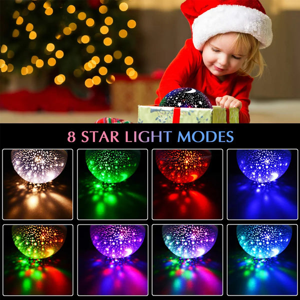 Nebula star projector for kids - 360 rotation, 12 colors