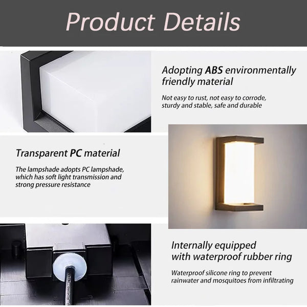 Outdoor LED light - waterproof, motion sensor, wall mountable