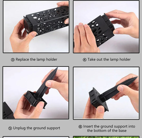 Solar garden light: waterproof, super bright LED pathway lamp