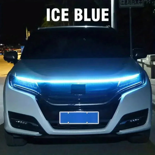 LED car hood light strip, auto upgrade, daytime running