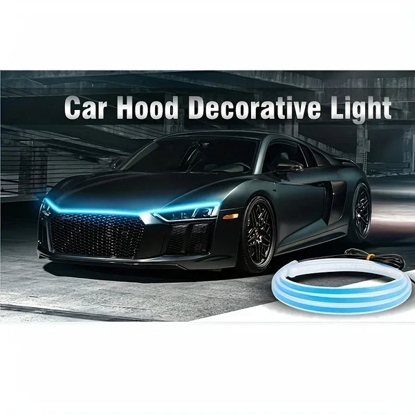 LED car hood light strip, auto upgrade, daytime running