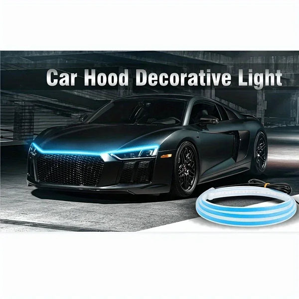 LED car hood light strip, auto upgrade, daytime running
