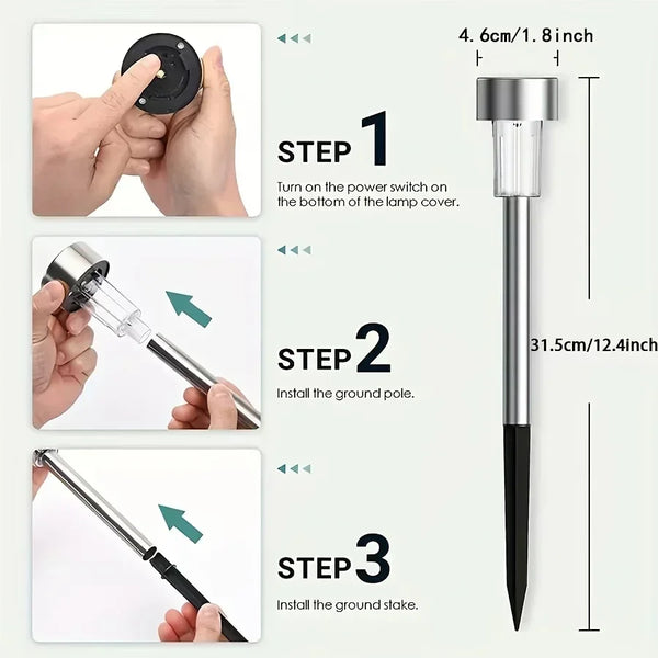 Solar garden lights: Impermeabili, illuminazione LED per percorsi paesaggistici