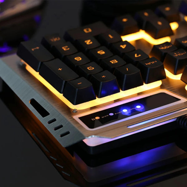 RGB gaming keyboard and mouse kit, wired/wireless, backlit
